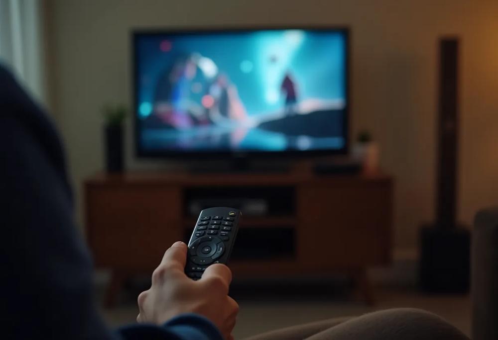 watching tv